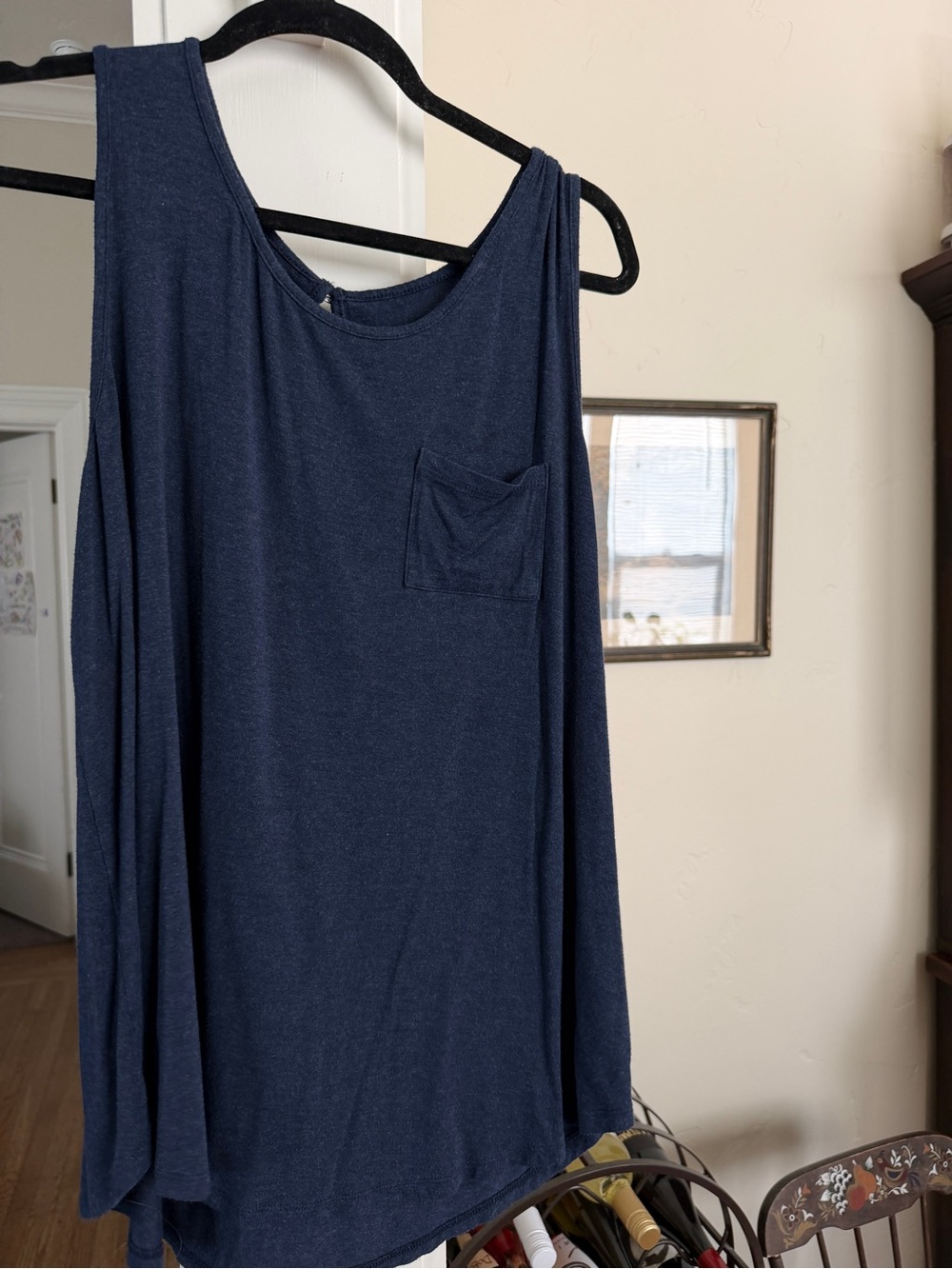Market & Spruce Navy Pocket Tank Top